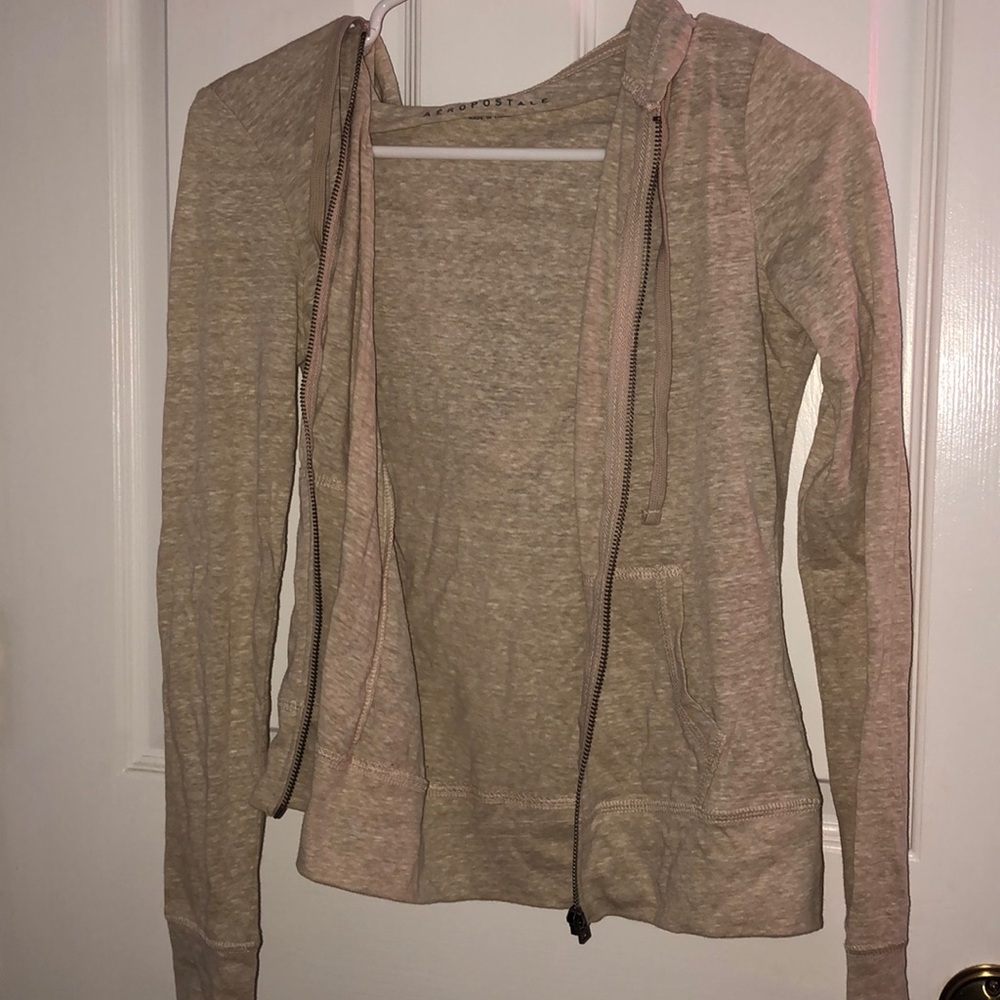 Thin zip up sweatshirt